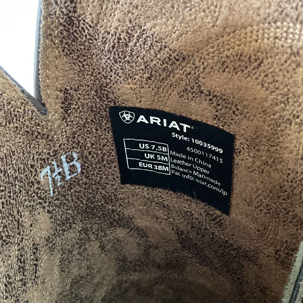 ARIAT Heritage R Toe Western Boots Sz 7.5B Copper Brown 10035999 Cowgirl - Picture 2 of 12